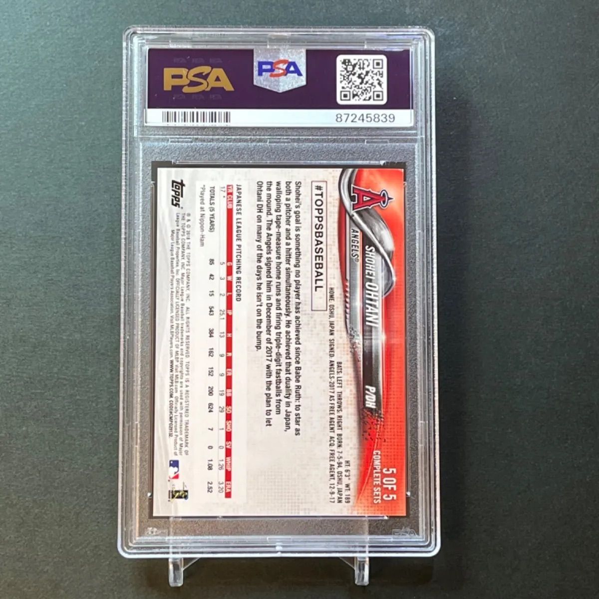 激レア&鑑定品】大谷翔平ルーキーカード 2018 Topps complete sets All 