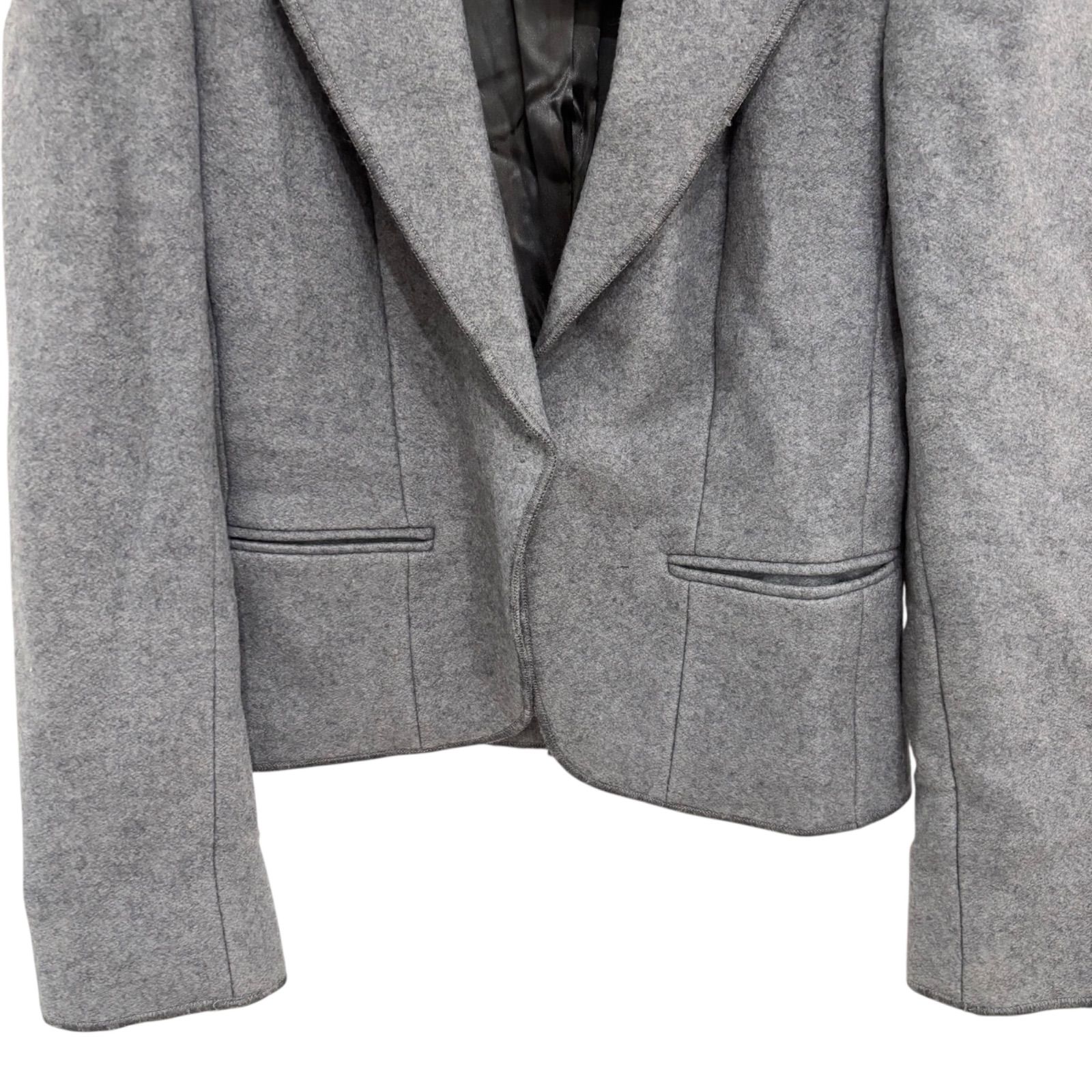 Z1559 miumiu ミュウミュウ イタリア製 ウールジャケット グレー