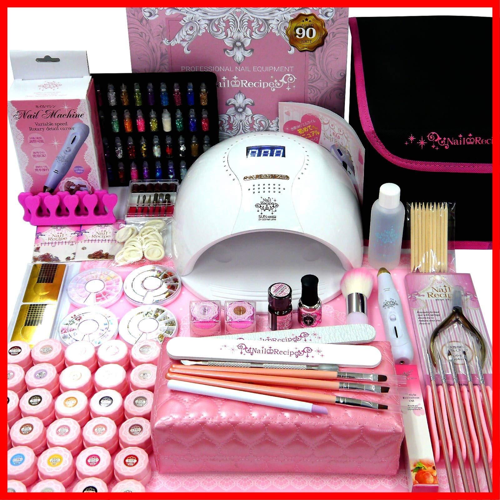 特売】NailRecipe ジェルネイル スターターキット 全324点 カラー30色 