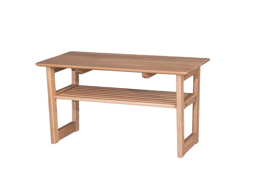 462510 幅90×奥行45×高さ48.5cm ナチュラル タモ無垢材 ハイタイプ リビングテーブル ローテーブル センターテーブル