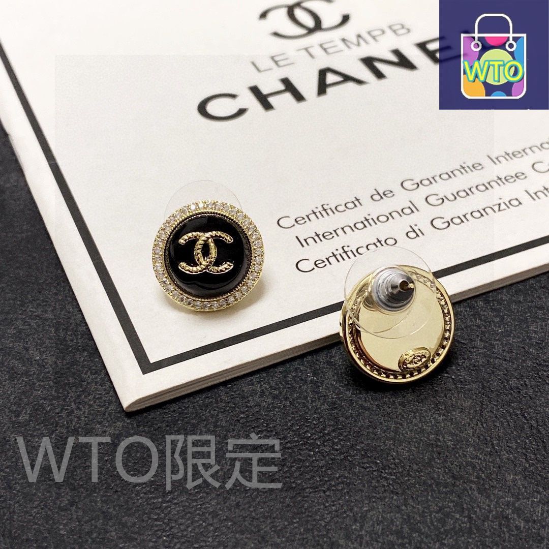 今日特価】Chanel ダブル C モノトーン ピアス 送料無料！在庫