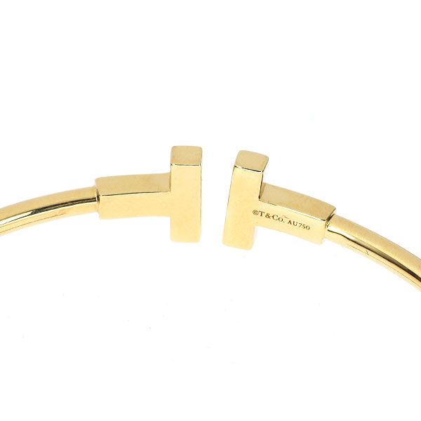 ティファニー K18YG バングル Tワイヤー