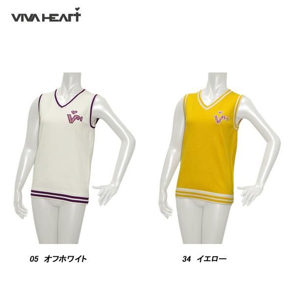 ビバハート VIVA HEART レディース 春夏 Vネック ニットベスト 012-42271ss