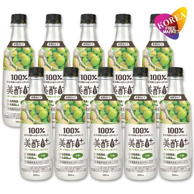 美酢プラス うめ 500ml 10本セット / CJ ミチョ+ 梅 韓国