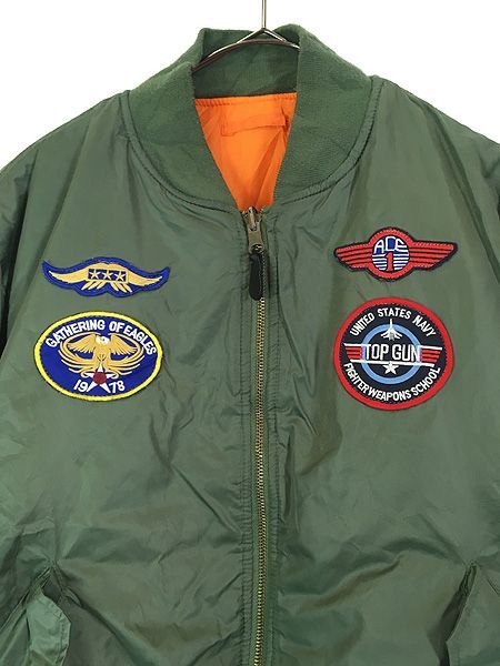 古着 00s ALPHA MA-1 82790J (USAF) 「TOP GUN」 豪華 パッチ