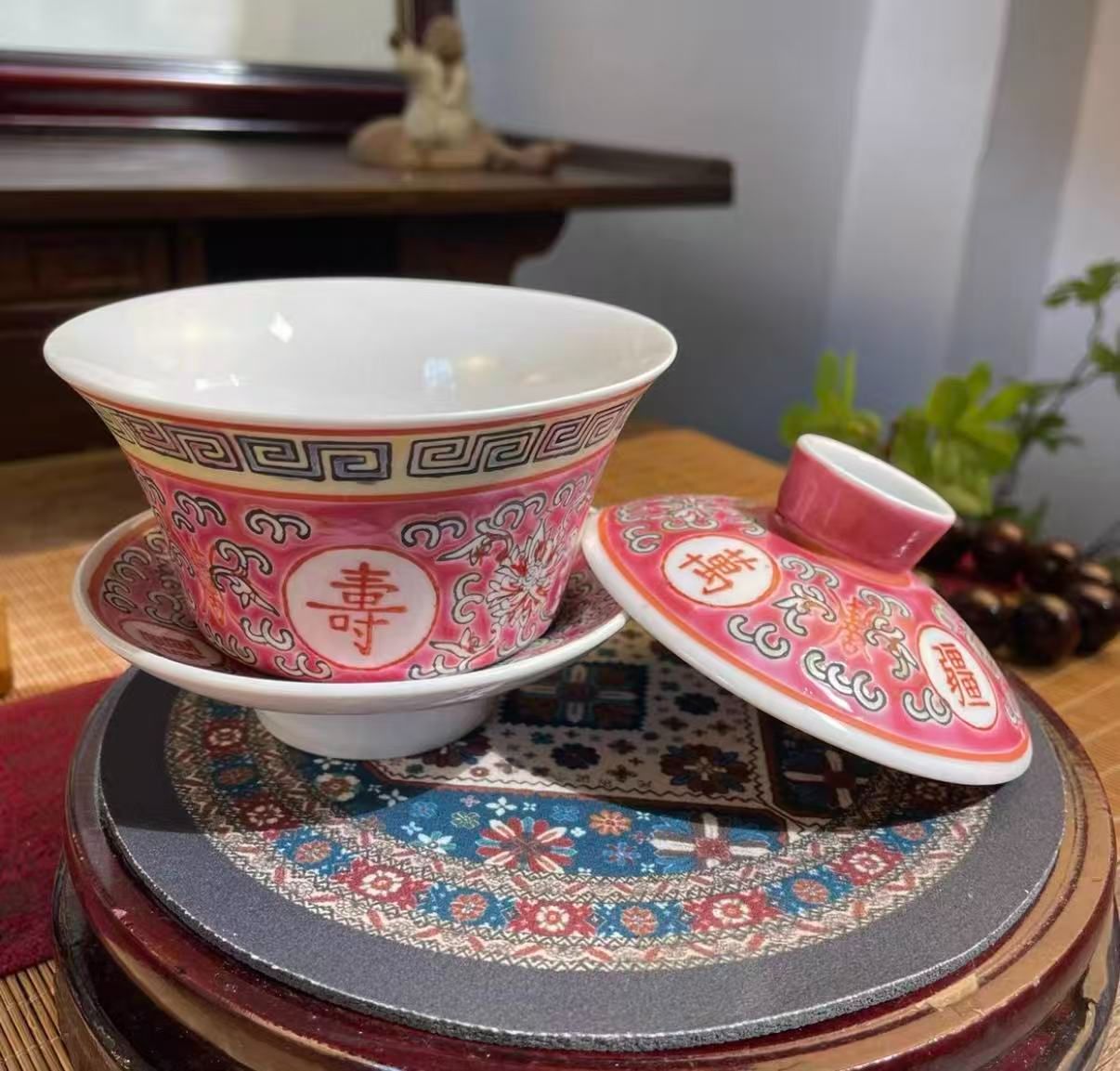 中国茶器 景徳鎮 陶磁鯖山水蓋碗 茶碗 煎茶器 茶道具 新品未使用 中国茶器 景徳鎮 陶磁鯖山水蓋碗 茶碗 煎茶器 茶道具 新品未使用