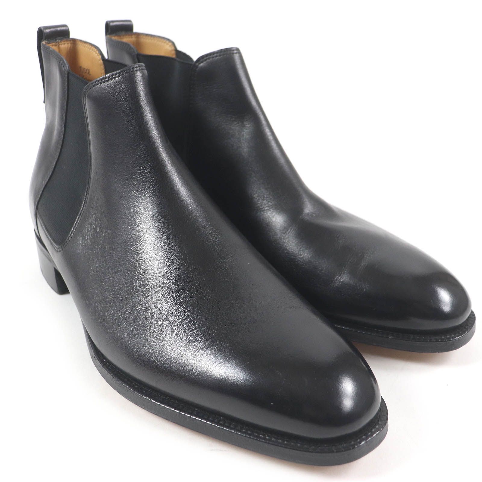 JOHN LOBB ジョンロブ レザー チューダー サイドゴアブーツ 9E