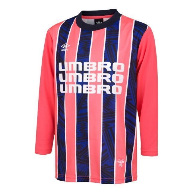 umbro アンブロ THE THIRD グラフィック長袖プラクティスシャツ フラッシュマゼンタ 140 UUJWJB51 FMZD | スポーツ 運動 サッカー サッカー用品 服 ウェア サッカーウェア トップス ジュニア 子供 プラ