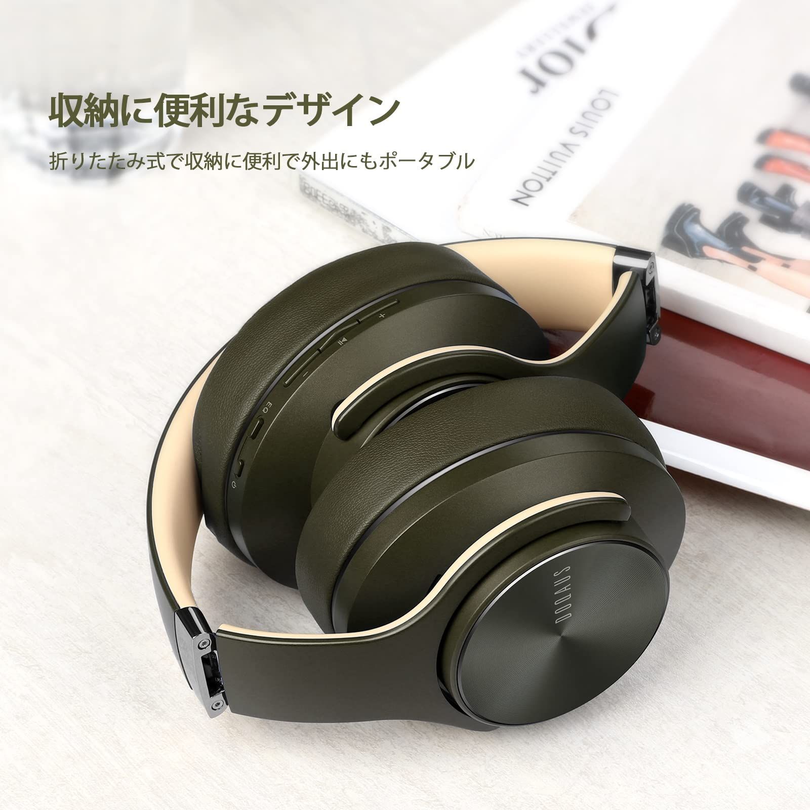 色: ネイビーブルー】DOQAUSドカアス ヘッドホン Bluetooth5