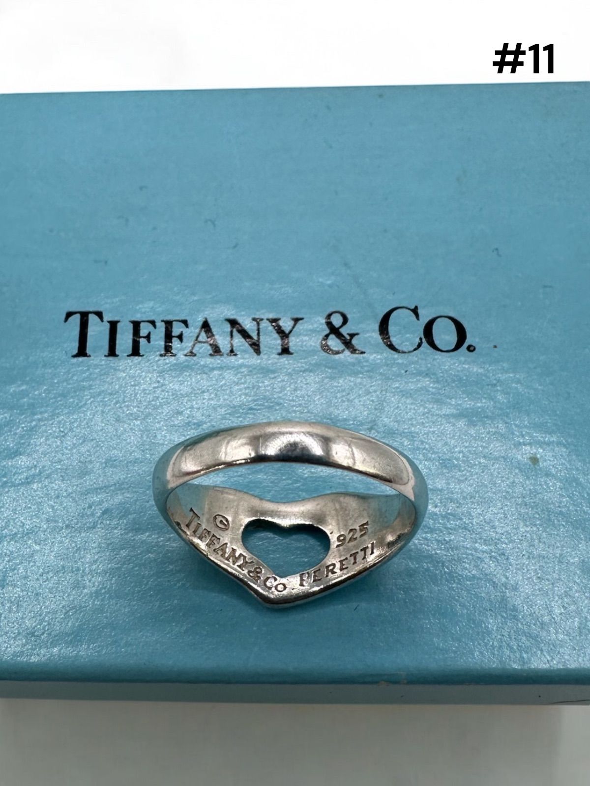 TIFFANY & Co. #11号 ティファニー Elsa Peretti Open Heart Ring