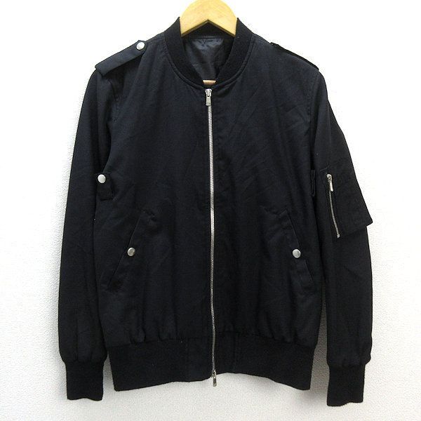 yシップス/SHIPS JET BLUE MA-1ジャケット黒【メンズM】MENS/7【中古】