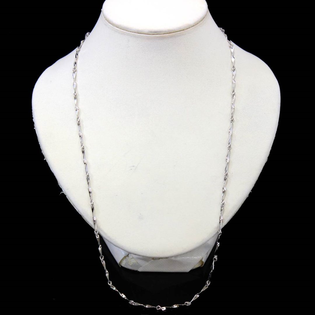 pt850 造幣局の刻印有！切子ネックレス 7.6g Pt850/プラチナ850 切子ネックレス 造幣局検定刻印有り 約41.8cm 約7.6