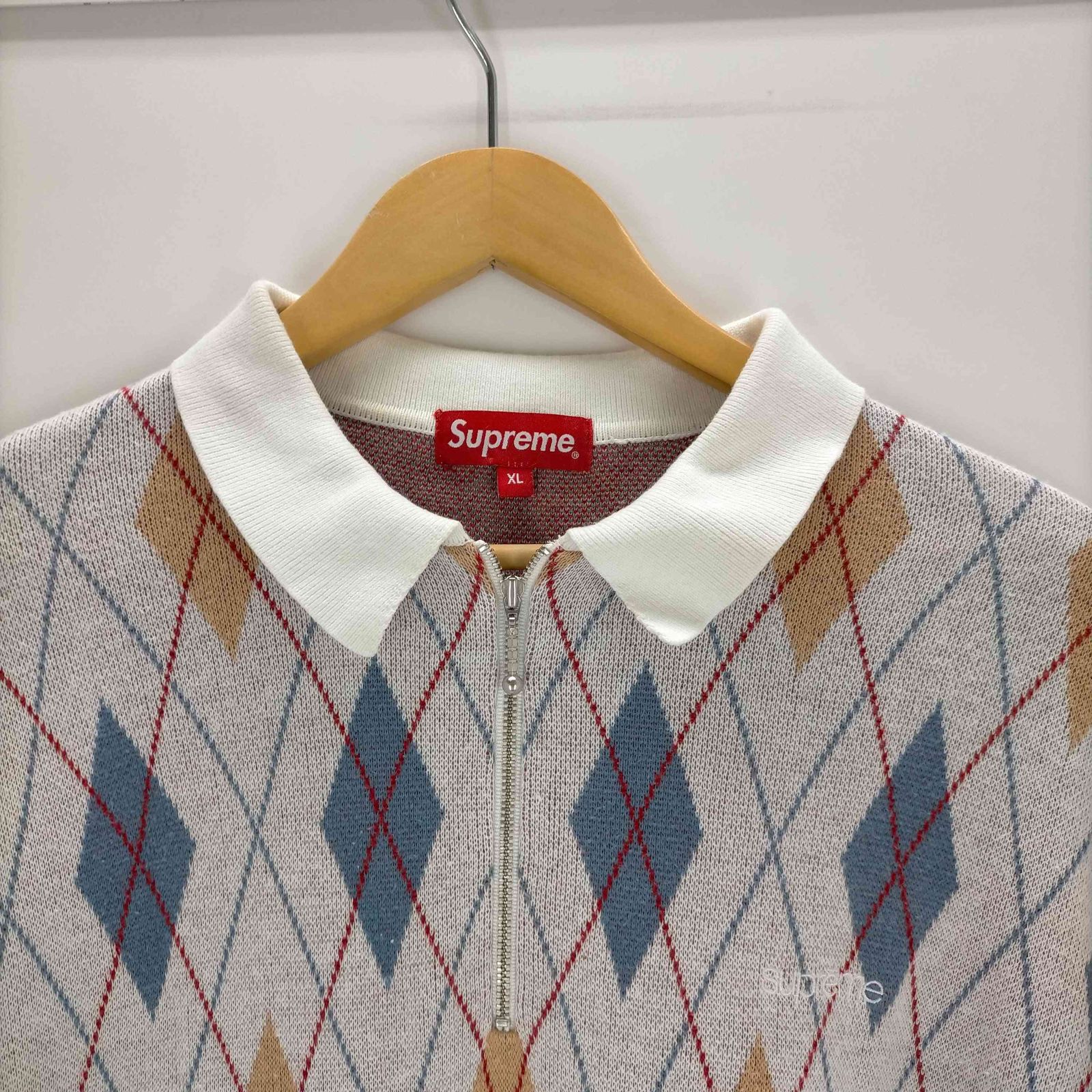 シュプリーム Supreme Argyle Quaater Zip Knit Polo メンズ import 