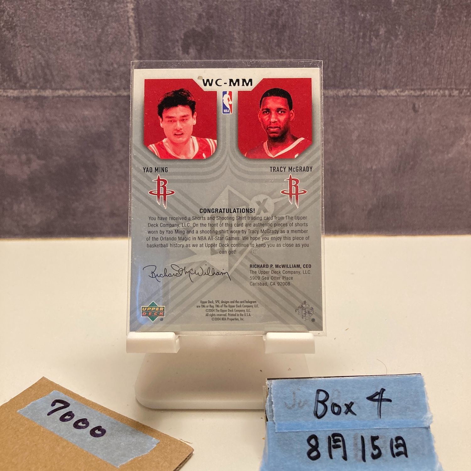 2004 Upper Deck Yao Ming Tracy McGrady Houston Rockets Dual