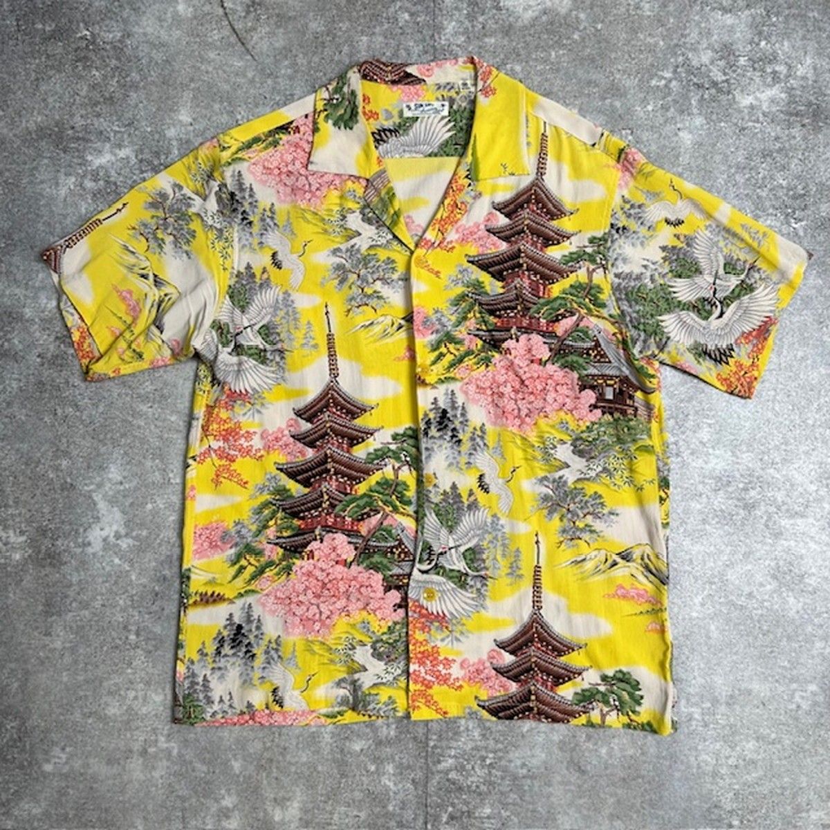SunSurf 和柄アロハシャツFIVE STORIED PAGODA 五重塔 SunSurf和柄アロハFIVE STORIED PAGODA 五重塔
