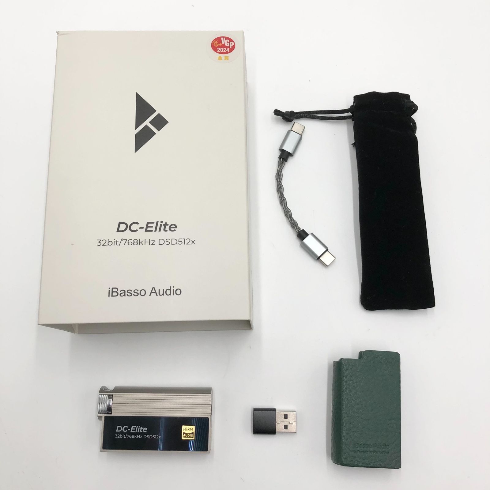 VGP2025金賞 iBasso Audio DC-Elite アイバッソ フラッグシップポータブルDAC|AMP TypeC タイプC USBDAC ROHM社 BD34301EKV DACチップ 3.5mm 4.4mm SPDIF DSD512