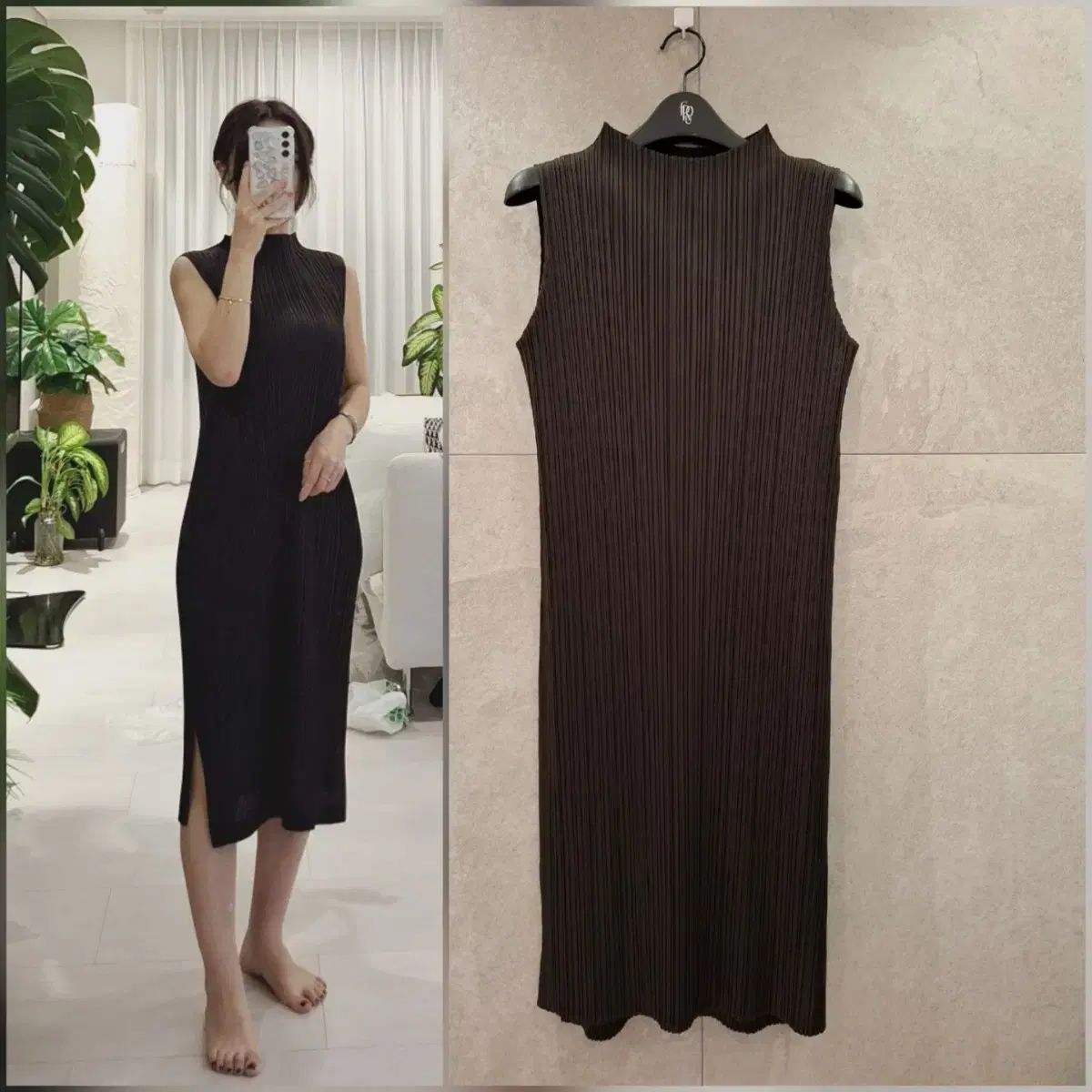 プリーツプリーズ モックネックONE PIECE チリペッパー ISSEY MIYAKE