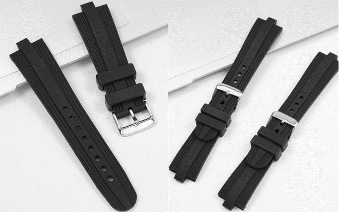 腕時計 ラバーベルト バンド 黒 22mm ブルガリ ディアゴノ 互換