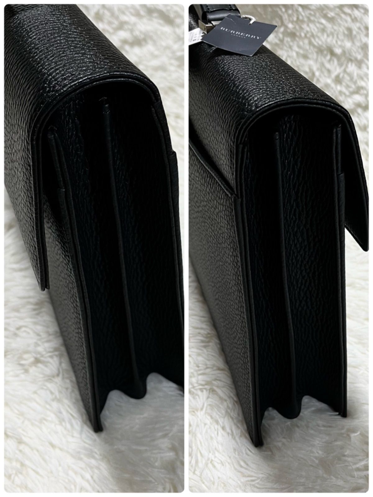 新品未使用 日本製 牛革 レザー 本革 バーバリー ブリーフケース