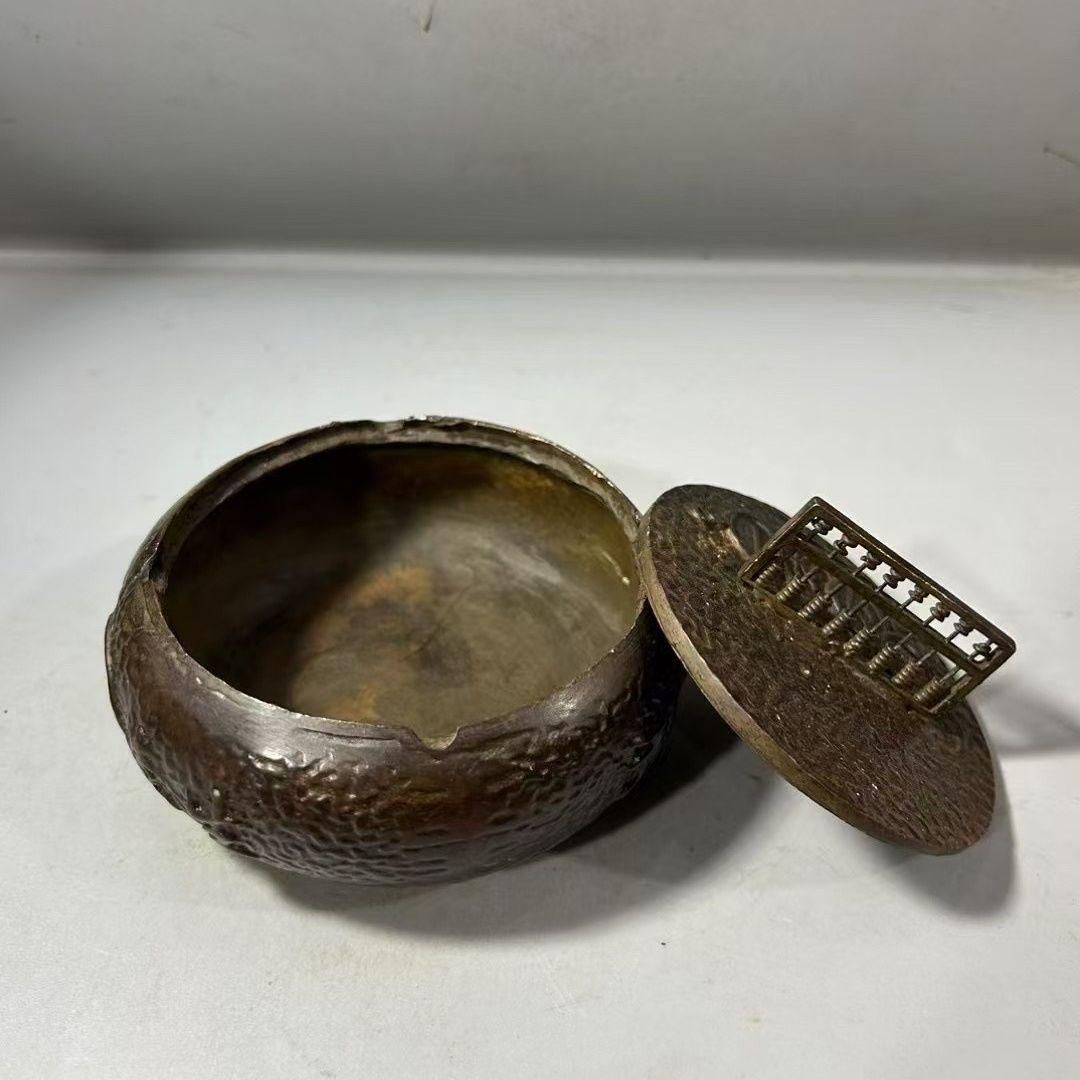銅細工 招財進宝 灰皿 客間灰皿 装飾品 工芸品 美術品 置物
