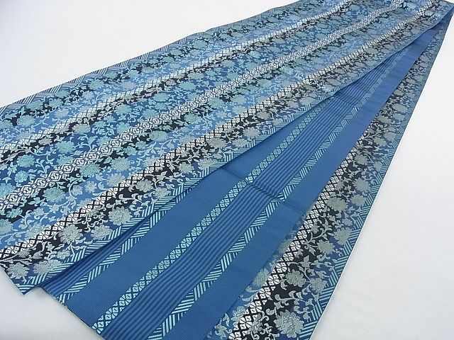 平和屋本店□極上 1897年創業 名門岡野 本場筑前博多織 千年工房 両面  