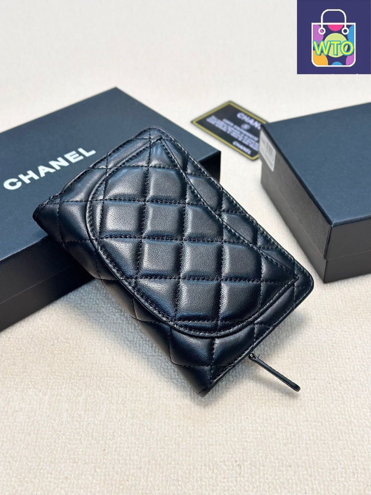 CHANEL シャネル 二つ折り財布 ゴールド ミニ ウォレット 本日特価] シャネル レディース ウォレット 2つ折り ブラック