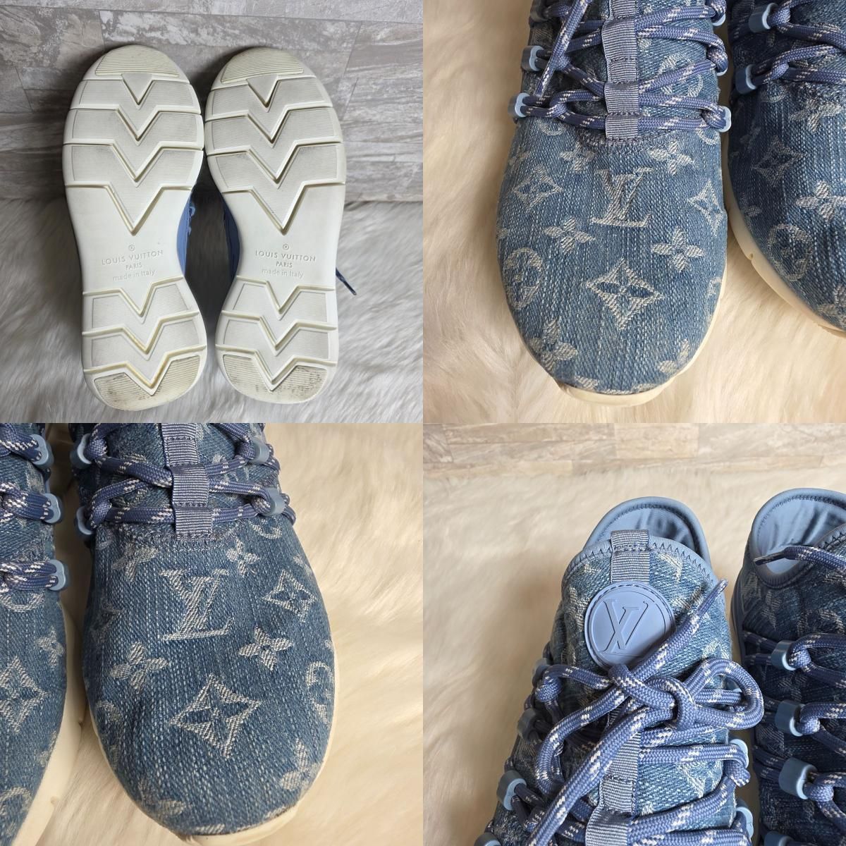 LOUIS VUITTON ルイヴィトン ローカット モノグラムデニム ファスト