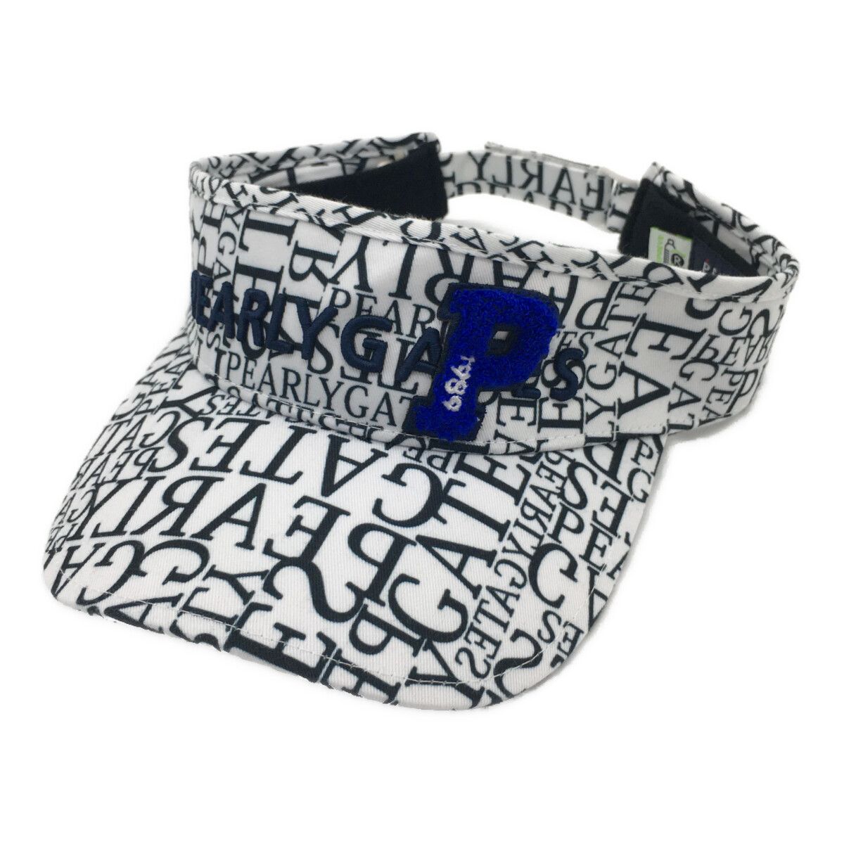 パーリーゲイツ PEARLY GATES サンバイザー フリー ホワイト メゾンロゴ総柄