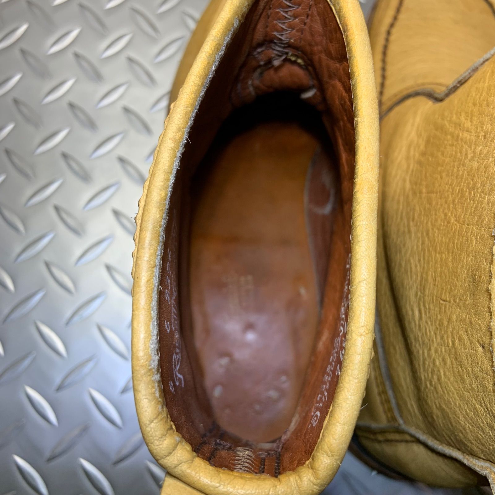  RUSSELL ノックアバウト US 5 E JP 23㎝ ラッセルモカシン アメリカ製 25 J 1-RUSS ワークブーツ ブーツ