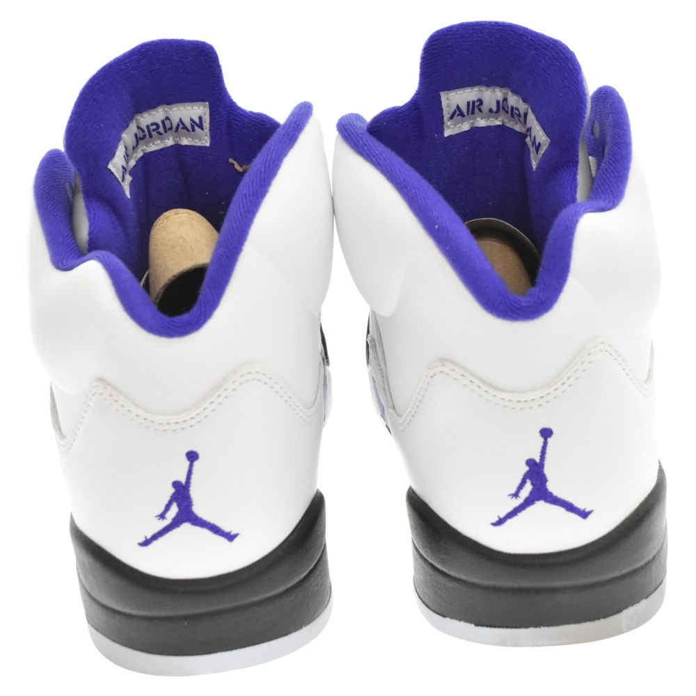 NIKE (ナイキ) AIR JORDAN5 RETRO DARK CONCORD エアジョーダン5ダークコンコルド ハイカットスニーカー ホワイト/パープル  DD0587-141 - メルカリ