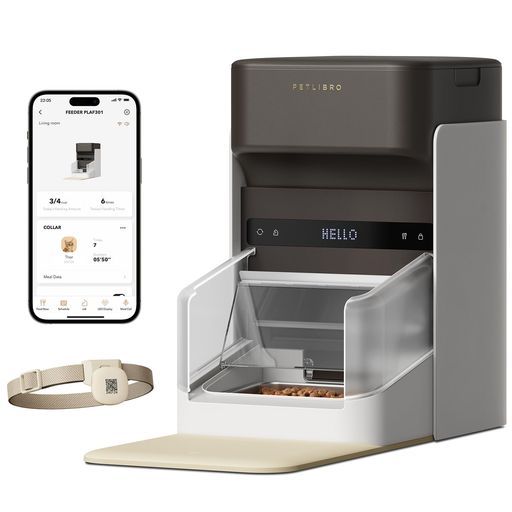 PETLIBRO自動給餌器自動えさやり器餌やり器食器RFIDライト付き首輪タグタグ識別と作動個別管理5GWi-Fi対応アプリ操作 横取り防止1日食設定 猫用3Lゴールデンウィーク留守対策