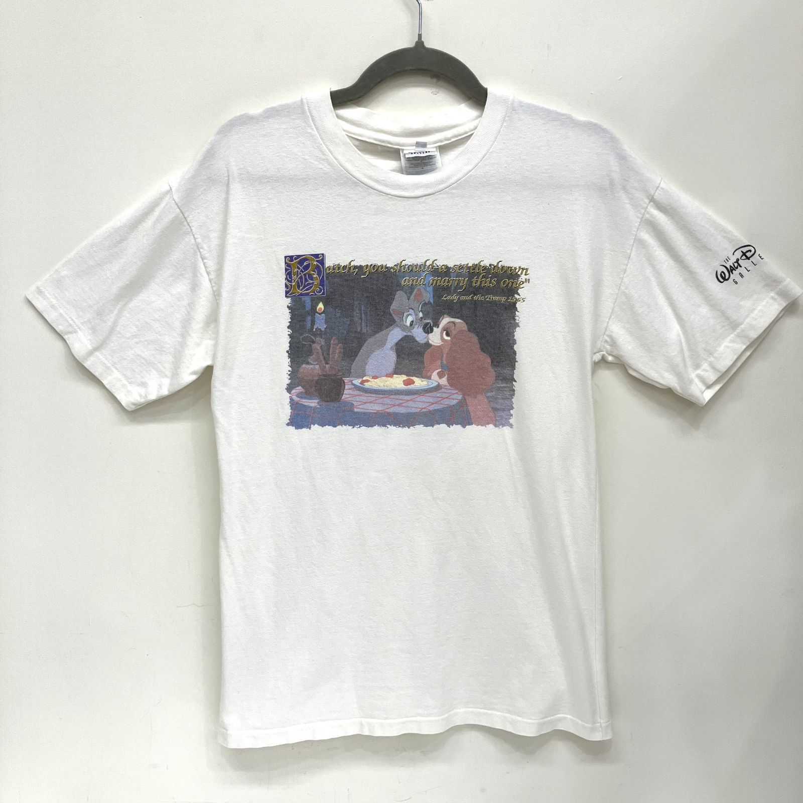 90s ディズニー わんわん物語 動物 プリント アニメ Tシャツ Lサイズ USA製