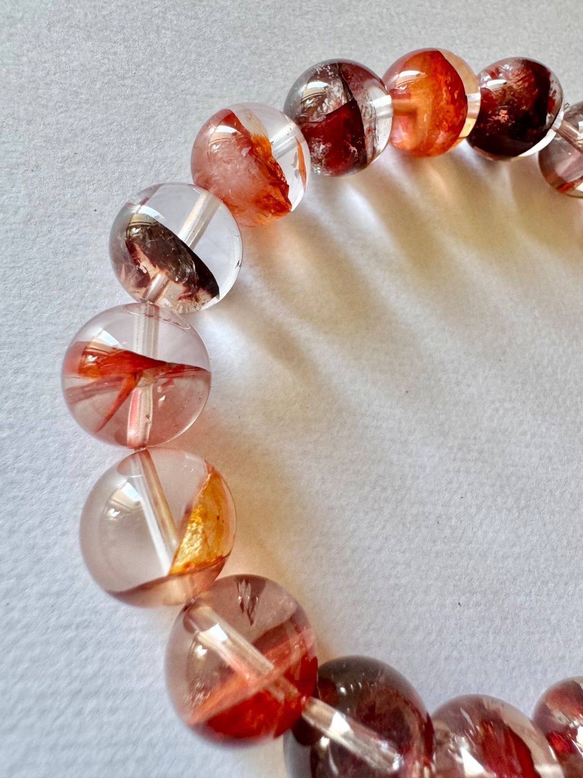 オーロラクォーツ リモナイトインクォーツ 水晶ポイント タワー 天然石