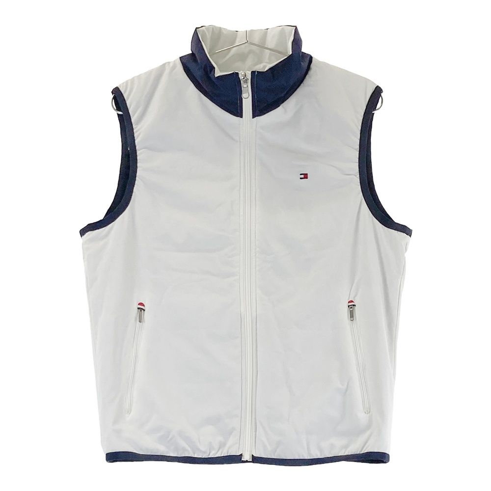サイズ M TOMMY HILFIGER GOLF トミー ヒルフィガーゴルフ リバーシブル 中綿 ジップベスト ホワイト系 240101438658 ゴルフウェア メンズ ストスト