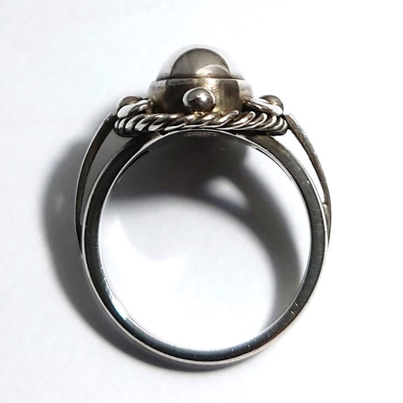 ジョージジェンセン 1A シルバーリング 14号 オーバル Georg Jensen