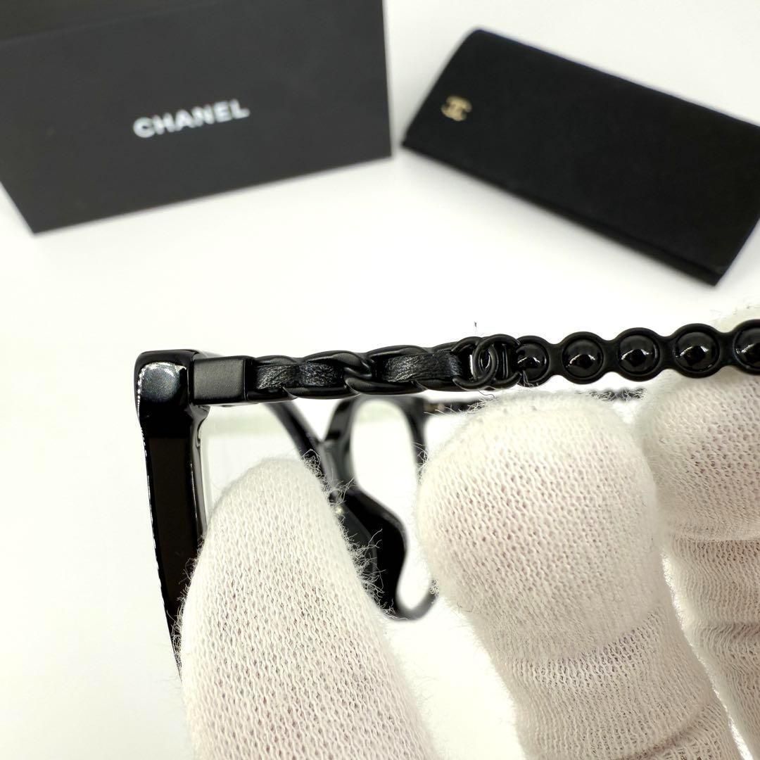 CHANEL サングラス 3441-S-A ココマーク レザー チェーン シャネル