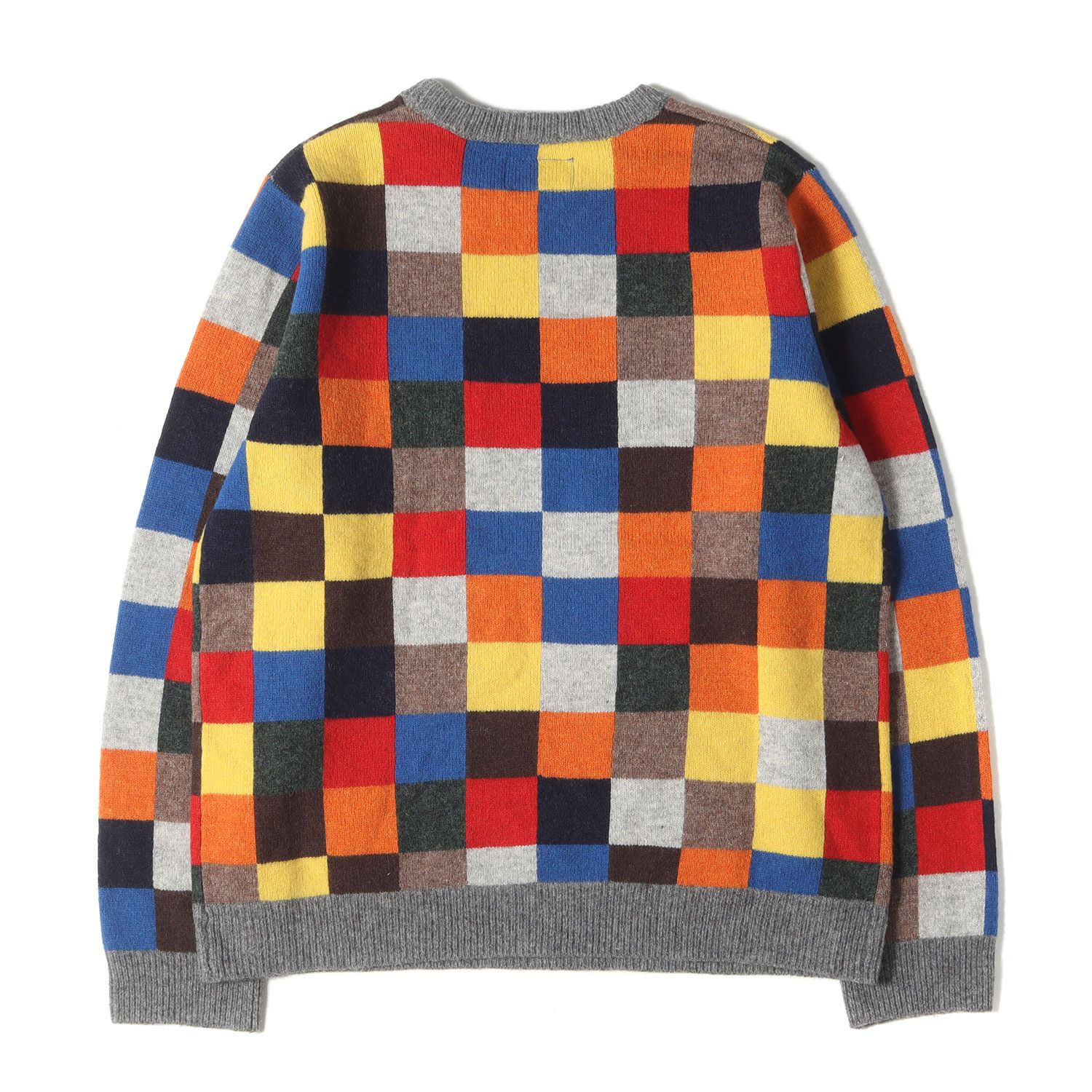 BEAMS ビームス ニット サイズ:L カラー ブロックチェック インター 