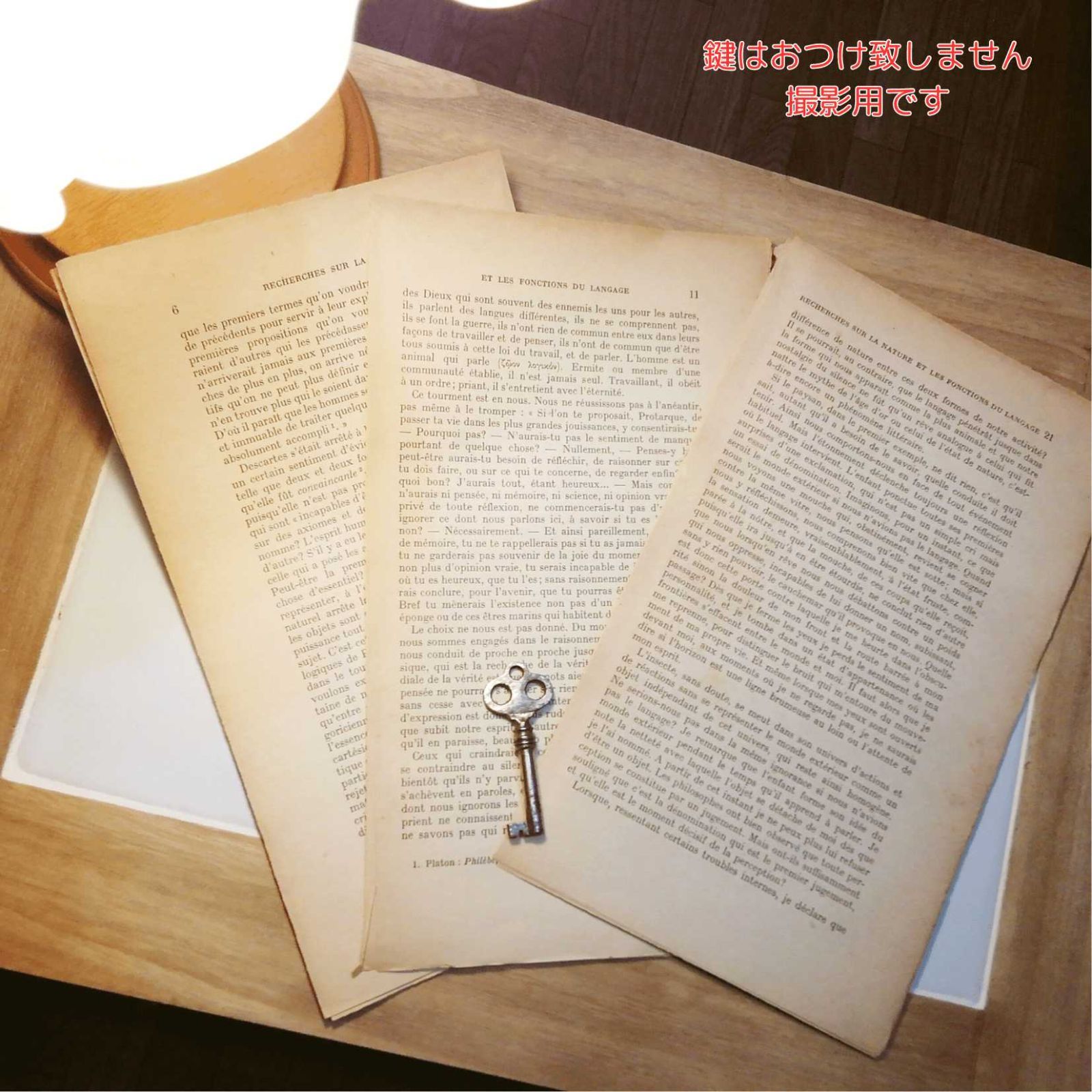 アンティーク洋書 切離し 15枚 1942年 古書 本 雑誌 小説 文庫 ヴィンテージ クラッシック レトロ ヤケ感 ペーパーバック 紙もの 素敵  仏語 フランス語 French 英語 英字 英文 English インテリア 飾り オブジェ 中古 古紙 歴史