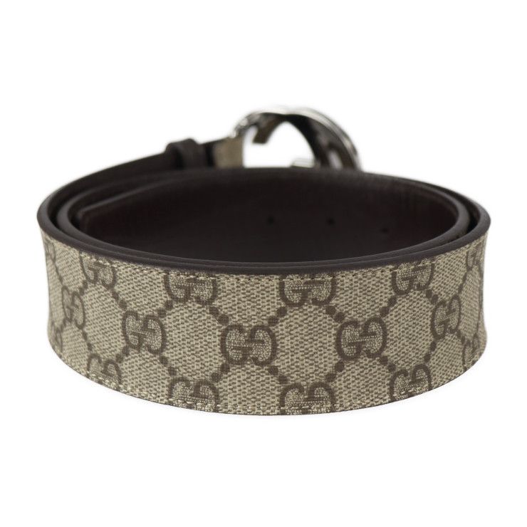 GUCCI グッチ ベルト 114984 GGスプリームキャンバス レザー ベージュ 