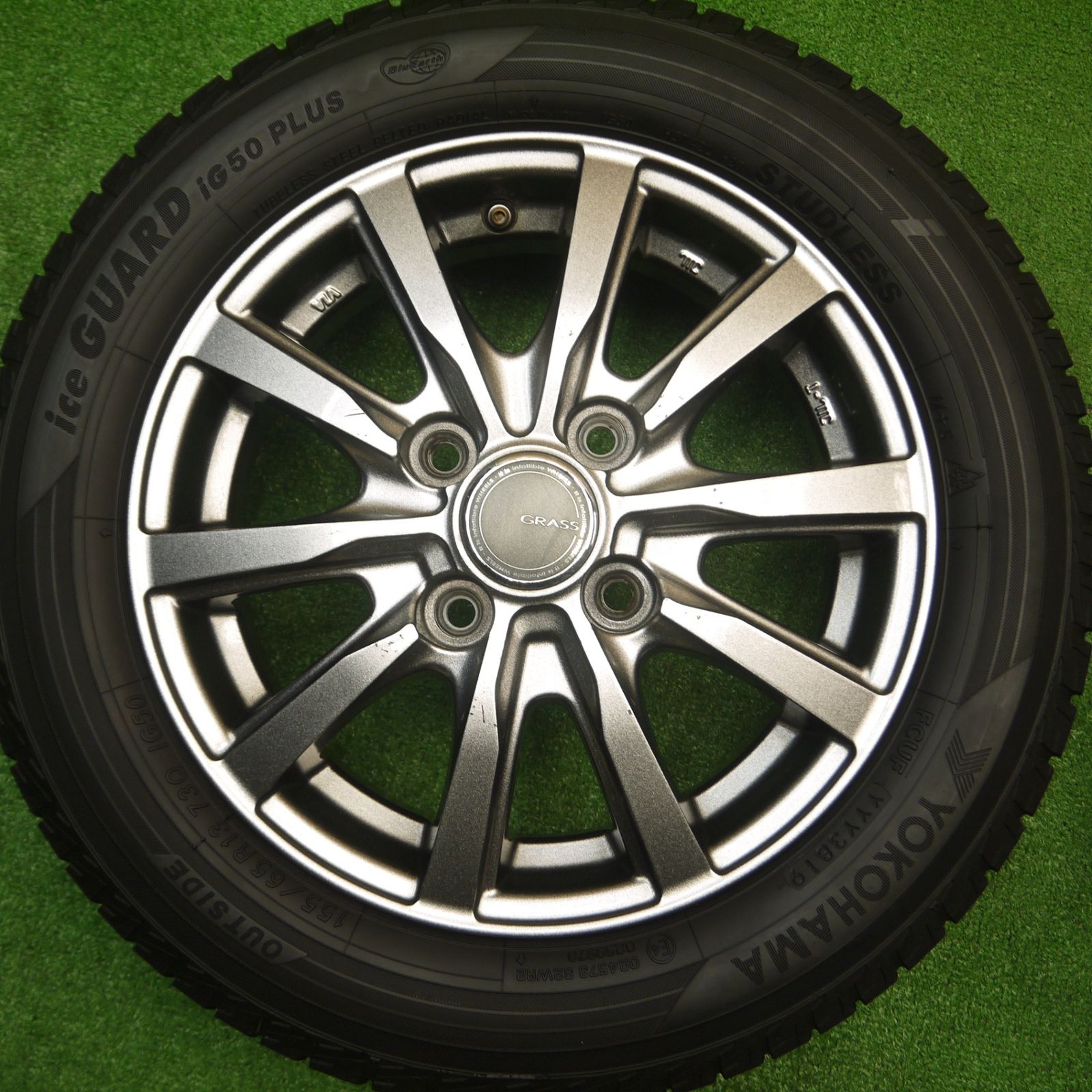 送料無料] 4本価格☆スタッドレス 155/65R13 ヨコハマ アイスガード iG50 プラス GRASS グラス 13インチ PCD100/4H☆4100802Hス  - メルカリ