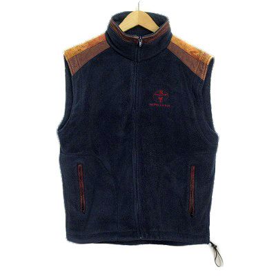 HORS LA LOI カナダ製 ジャケット ベスト フリース ボア M 紺 ネイビー
