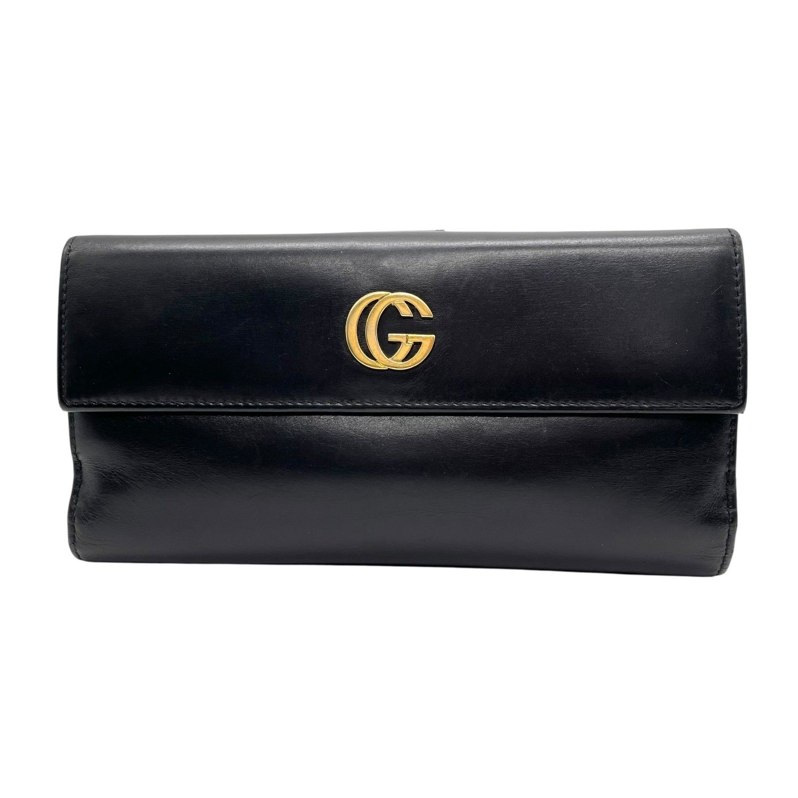 GUCCI グッチ GGマーモント 長財布 Wホック 213318 ダブルG 黒 