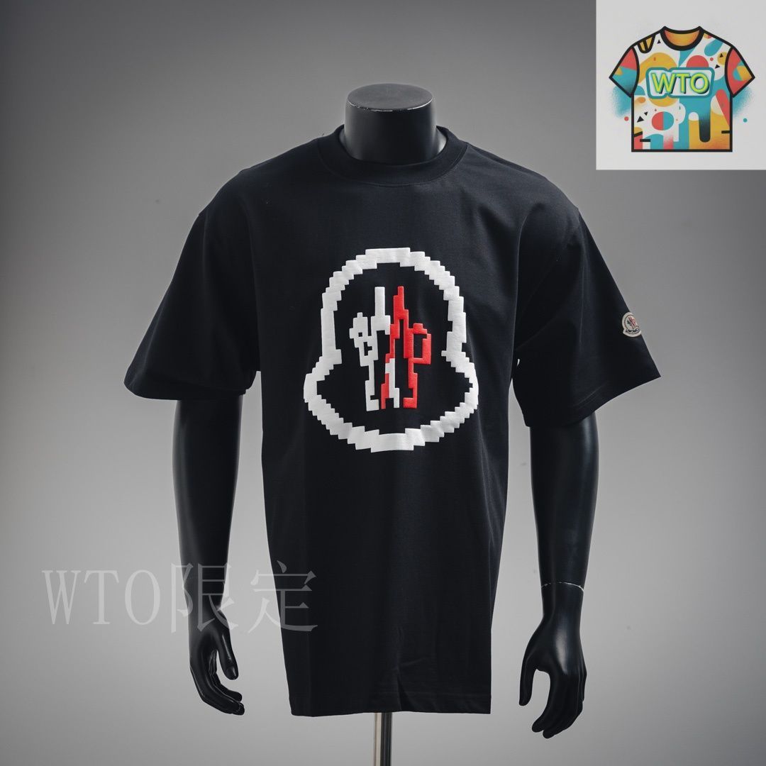 今日特価】Moncler / モンクレール 25SS ピクセルブラーロゴ T