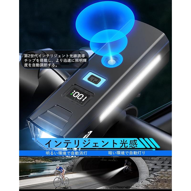 2024独占版側面可視ライト 】自転車 ライト 光センサー 高輝度 2024独占版側面可視ライト 】自転車 ライト 光センサー 高輝度