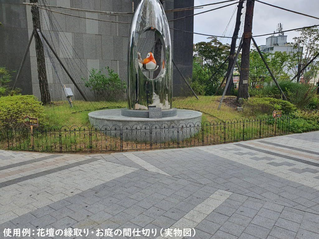 花壇 アンティーク 飾り 刺すだけ おしゃれ 連結 ドッグラン ブラック 犬 60cm 庭の柵 5枚セット 後付け 屋外 diy アイアン 半円 打ち込み ガーデンフェンス 頑丈 Wisfor 仕切り MARWIL-DEMENAGEMENTS_CH