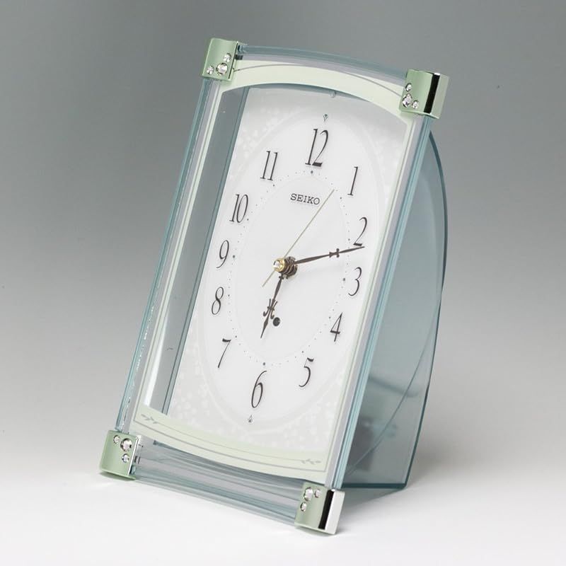 SEIKO CLOCK (セイコークロック) 置き時計 電波 アナログ 薄緑