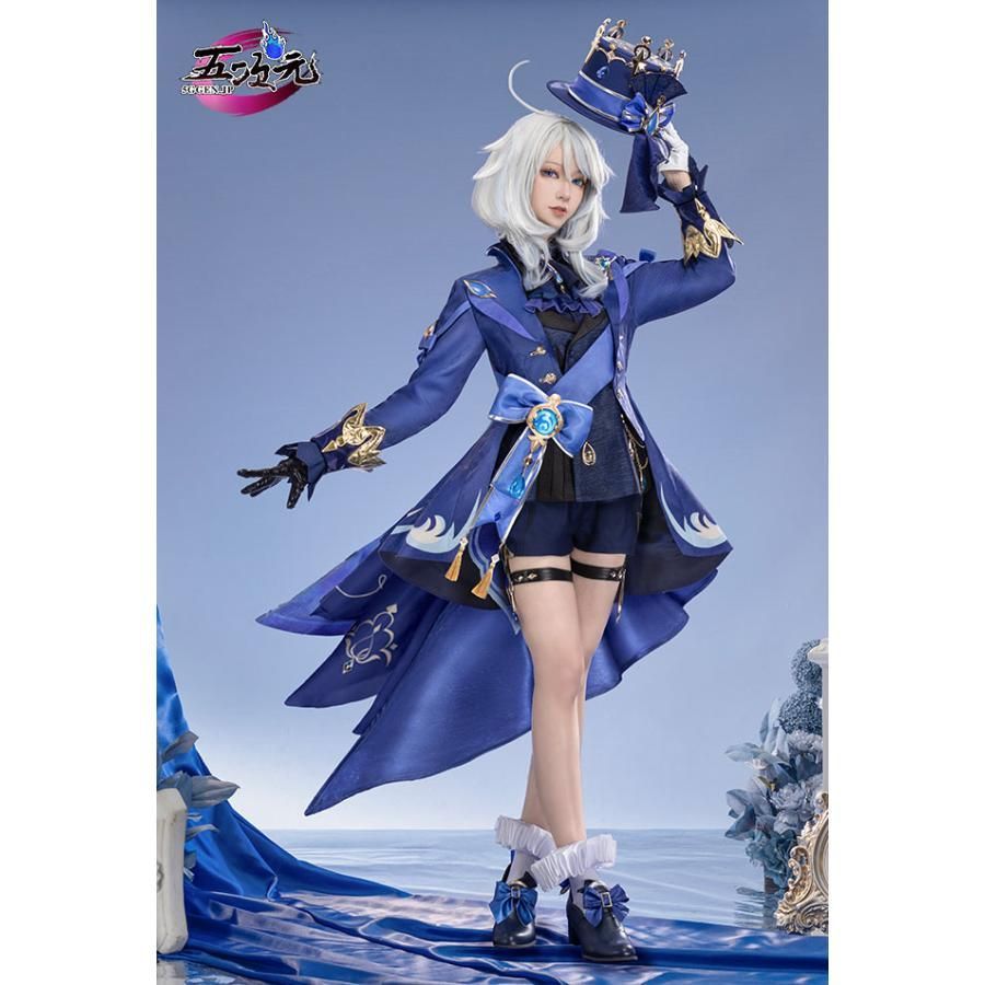 猫屋小舗 原神 コスプレ フリーナ ウーシア 水神 衣装 ウィッグ 鞋 武器 追加可 ハロウィン 文化祭 cs654