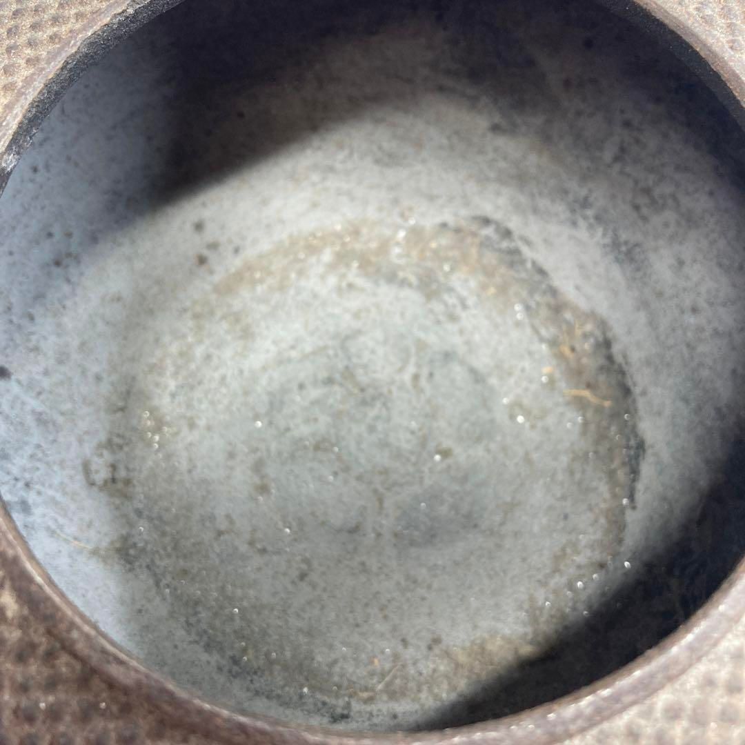 あられ鉄瓶 蓋裏に銘