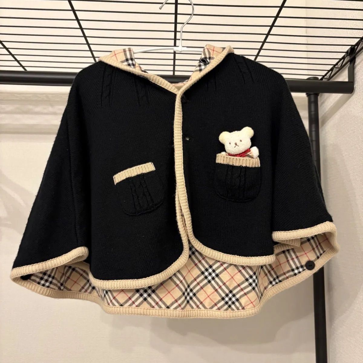 クーポン配布中》バーバリー ベビー ポンチョ リバーシブル ノバ