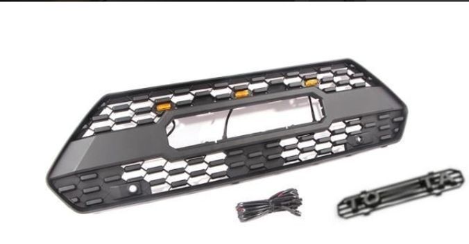 トヨタ RAV4 50系 2019年- LED付き フロントグリル TRDルック フロントガーニッシュ 外装カスタム FFCRYSTALESIA_COM